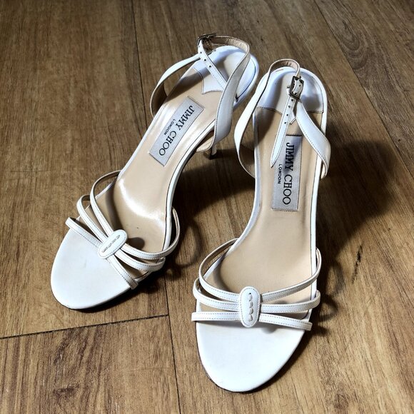 Jimmy Choo Shoes - Jimmy Choo Sling Back Heels White/Cream